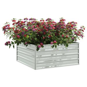 Lit surélevé de jardin en acier galvanisé 39.4 "x 39.4" x 17.7 "Argent-Lot de 3 - Product Image 3