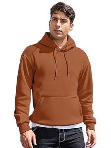 Veste universitaire décontractée pour homme, pull à manches longues en polaire avec poches, toile unie teinte, fermeture à boutons en laine/cuir - Product Image 2