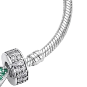   Pulsera con dijes para mujer, elegante, color rosa y verde, joyería de moda, accesorio de muñeca con estilo, regalo premium - Product Image 2