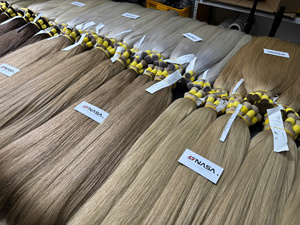 Extensions de cheveux naturels vierges vietnamiens NASA Hair Bulk, couleur claire, super double drawn, 50cm 60cm - Product Image 6