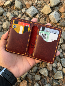 High Quality Luxury Handmade Genuine Leather Vintage Short <b>Wallet</b> with Suede Lining Open Closure <b>Card</b> <b>Holder</b> Anwar Enterprises - Product Image 1