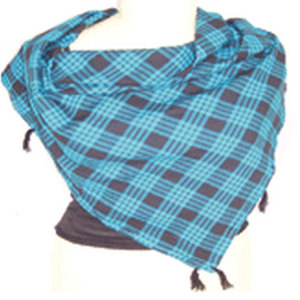100% Cotton Summer Tassel Scarf Checked Square Design Lightweight Breathable Traditional Fashion Shawl <b>Wrap</b> for Men and Women - Product Image 1