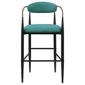 Set di 2 sedie da bar imbottite in tessuto verde Renfroe - Product Image 5
