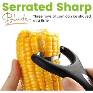 Pelador de Maíz de Acero Inoxidable Duradero, Herramienta Eficiente para Quitar Granos, Fácil de Usar, Desgranador de Mazorcas de Maíz para Procesadores de Alimentos - Product Image 1