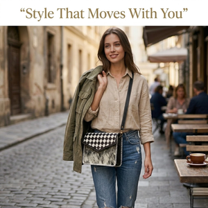 Sac bandoulière mini en cuir de vachette premium avec rabat à motif damier |   Sac à bandoulière pour femme, fait main en Inde, élégant et chic, dernier modèle - Product Image 6