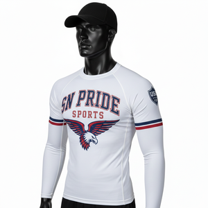 Best Selling Unisex Long Sleeve MMA Rash Guard Customized Design Sublimation Printed Breathable Quick Dry High Quality Latest - Product Image 4