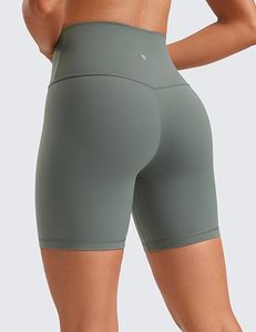 Shorts Deportivos de Cintura Alta para Mujer, Tejidos en Spandex, Color Sólido, Transpirables, Ajustados, para Gimnasio o Ciclismo - Product Image 1