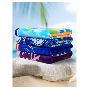 Serviette de plage jacquard personnalisée en gros, anti-sable, en microfibre, séchage rapide, légère, pour voyage - Product Image 2