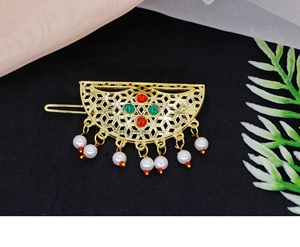 Pince à cheveux de luxe plaqué or broche en épingle à cheveux brillante pour femmes accessoire de mode pour dames et filles accessoires de cheveux - Product Image 6