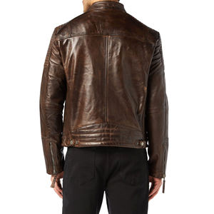 Veste en cuir véritable gaufré pour homme, confortable, respirante et écologique, idéale pour toutes les saisons – Vêtement d'extérieur classique en cuir - Product Image 4