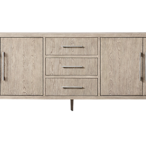 French Contemporary Solid Teak <b>Sideboard</b> Long <b>Storage</b> Cabinet Four Doors Three Drawers Durable for Luxury Dining Room - Product Image 3