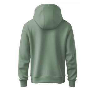 Sweat-shirt à capuche imprimé pour homme en molleton de coton vert, coupe décontractée, avec logo frontal et poche, idéal pour l'automne - Product Image 2