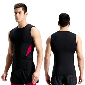Gym Wear Fitness Sports Basketball <b>Compression</b> Vest Men's Double Layer Sweat Suit Tank Top <b>Short</b> Four-Way Stretch 100% Polyester - Product Image 4