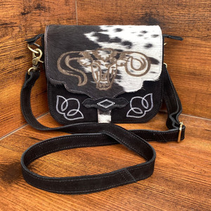 2024 fábrica personalizada 100% cuero de vaca grabado láser bandolera moda alta calidad elegante lujo gamuza bolsos de mano - Product Image 2