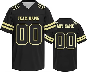 Custom Wholesale Adult American Football Jersey Blank Mesh Polyester Plain Short Sleeve Breathable Quick Dry Shirt - Product Image 5