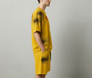 Top Quality Casual Wear Streetwear custom DTF Printed logo 100% Cotton with <b>spray</b> effect hip hop Men's 2-Piece <b>Set</b> - Product Image 2