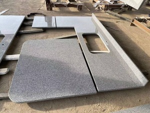 Plans de travail en granit naturel Vietnam, base blanche avec taches grises, finition polie, pour cuisine, salle de bain, meuble-lavabo, design moderne - Product Image 5