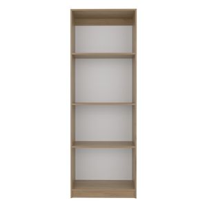 Moderna casa libreria a 4 scaffali in rovere naturale per la visualizzazione di libri e decorazioni - Product Image 3