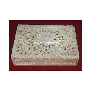 Cajas de Joyería de Piedra de Savia Natural Talladas a Mano con Diseño Floral, de la Mejor Calidad, para Decoración del Hogar y Reventa - Product Image 6