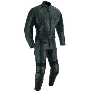 Traje de seguridad para motocicleta de color negro sólido y resistente, a un precio razonable, el producto más nuevo, trajes de cuero para motocicleta para hombre - Product Image 1