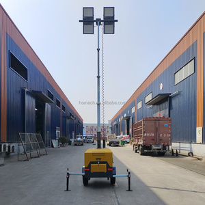 7m 9M chiều cao 4*400W dẫn sử dụng ánh sáng tháp changchai Máy phát điện diesel Trắng IP66 56000lm khai thác xây dựng sân vận động thể thao - Product Image 3