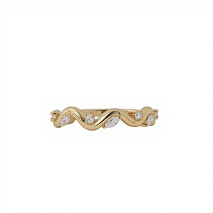 Elegant <b>Vintage</b> <b>Gold</b> Plated Marquise Cut Lab Grown Filled Diamond <b>Ring</b> Women IGI Certified Engagement Wedding Anniversary Party - Product Image 1
