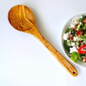 Ensemble d'ustensiles de cuisine en bois d'olivier |   Cuillère à riz |   Cuillère |   Spatule |   Fourchette |   Spatule à fentes - Product Image 2