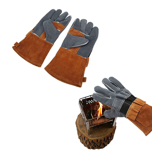 Gants de pompier tactiques en cuir sur mesure, longueur coude, ignifuges, équipement de protection haute qualité résistant au feu - Product Image 3
