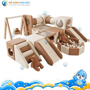 Producto de Moda: Set Integrado de Tobogán y Escalada, Ecológico, Tamaño Personalizado, Artículos para Parques Infantiles Interiores, OEM/ODM - Product Image 3