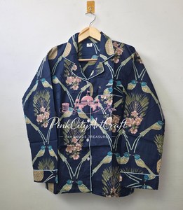 Conjunto de Pijama Elegante de Verano para Mujer, Hecho a Mano con Algodón 100%, Dos Piezas, Transpirable y de Secado Rápido - Product Image 3