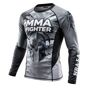 Camiseta de Manga Larga para Hombre, de Alta Demanda, para Competición de Equitación, Transpirable, de Spandex, para Entrenamiento, Natación, MMA - Product Image 3