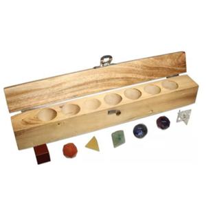 Juegos de geometría de Chakra de 7 piezas estilo Feng Shui hechos de piedras preciosas - Product Image 1