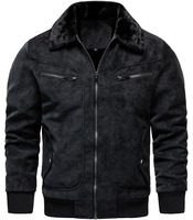 Blouson Bomber Matelassé Noir en Peau de Mouton pour Femme, Manches Longues, Capuche à Bordure Fourrée, Fermeture Éclair, Coupe-Vent Hiver, Tissu Mémoire Uni