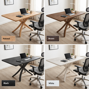 Table à manger extensible moderne 128x96cm, hauteur réglable, en bois de hêtre massif, mobilier de salle à manger - Product Image 5