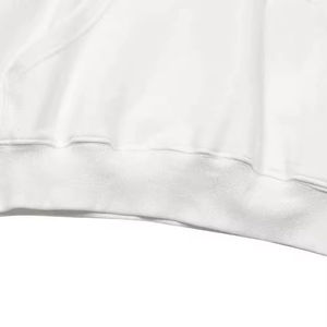 Sudadera con Capucha Personalizada Y2K Blanca con Pedrería, Estilo Urbano Oversize Unisex, Algodón Grueso, Estampado de Letras con Cristales Brillantes, Sudadera de Lujo - Product Image 2