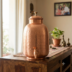 Distributeur d'eau en cuivre martelé artisanal avec couvercle et robinet pour la maison, l'hôtel, le restaurant, la restauration, les fournisseurs en gros - Product Image 3