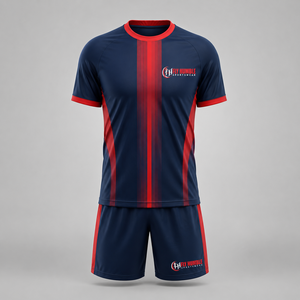 Conjunto de Camiseta y Pantalones Cortos de Fútbol Unisex Fly Humble en Negro y Verde, Transpirable, Ajuste Atlético, para Todas las Temporadas, Impresión Sublimada, 100% Poliéster - Product Image 3