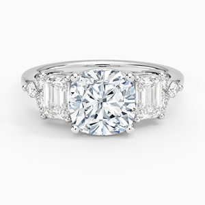 BOJ <b>Ring</b> 0124 Cushion Cut 925 Silver Cluster Prong Setting Solitaire <b>Diamond</b> <b>Ring</b> 2ct D Color VVS1 Moissanite GRA Certified - Product Image 1