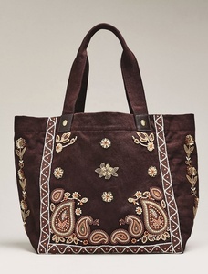 <b>Indian</b> Women's Handcrafted Classic Fashion Bohemian Style Beaded Cotton Messenger Clutch Bags Evening Party Shoulder Bag <b>Ring</b> - Product Image 2