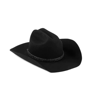 Chapeau Fedora en feutre unisexe en cuir de haute qualité avec bord large classique froncé pour les voyages, les sports et l'extérieur, utilisable en toutes saisons - Product Image 5