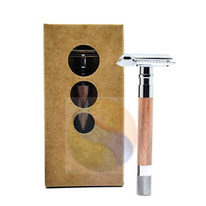 Maquinilla de Afeitar de Seguridad de Doble Hoja de Acero Inoxidable de Alta Calidad con Mango Largo para Hombre - Product Image 5