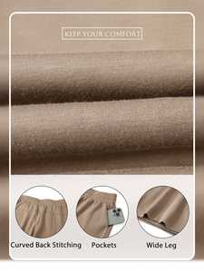 Overoles Casuales Transpirables para Mujer al por Mayor, Cintura Alta Elástica, Forro Polar, Impermeables, con Bolsillo - Product Image 6