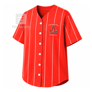 Delta Sigma personnalisé | T-shirt de la sororité Theta avec logo brodé sur le devant, couleur rouge et blanc, manches courtes, pour vêtements grecs féminins - Product Image 2