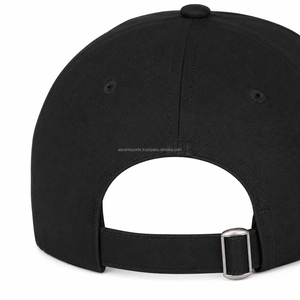 <b>Black</b> 6-Panel <b>Baseball</b> <b>Cap</b> Cotton Twill Adjustable Fitted Unisex Casual Hat Solid Color Four Seasons Adult Wear - Product Image 4