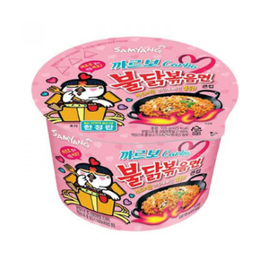 Ramen Samyangs Carbonara au poulet épicé, 70g, 4 tasses par carton de présentation pour les présentoirs réfrigérés des magasins de proximité, vente en gros - Product Image 2