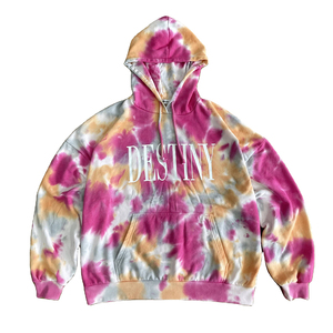 Sweat-shirt à capuche pour femme Tie Dye, manches longues, tricoté en coton et fibre de bambou, vêtement décontracté d'automne - Product Image 1