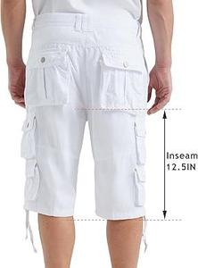 Custom Breathable High Waist <b>Cargo</b> Shorts Men 6 Pocket Zipper Style Summer Casual Beach <b>Work</b> Wear Fit - Product Image 3