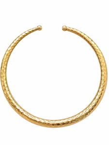 Brass Ethnic Hasli <b>Necklace</b> | Gold Plated Natural Stone Bezel Setting Oval Link Chain Pendant Handmade Wedding Fashion Wholesale - Product Image 1