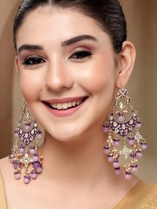 Women's Lightweight Alloy Gold Plated Drop Earrings Beads Artistic Crystal Rhinestone Imitation Pearl Oval Cut Design Ethnic - Product Image 2
