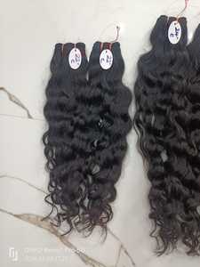 Extensions de cheveux humains indiens Remy, ondulés, 18-20 pouces, trame simple, tissage à la machine - Product Image 2